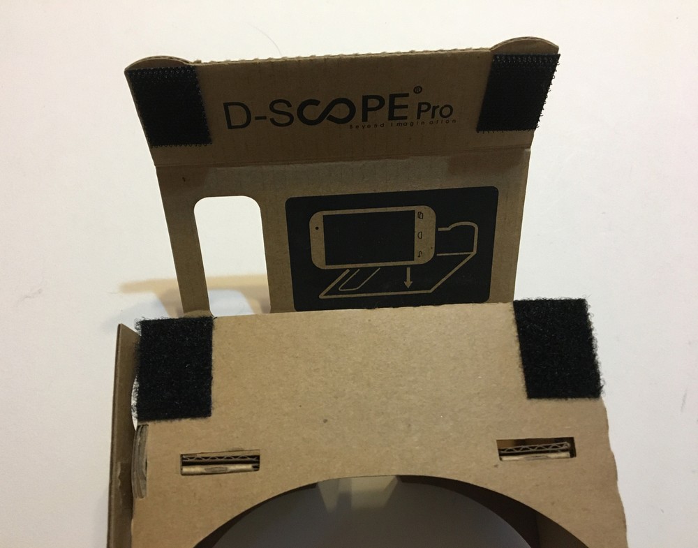 D-Scope Pro Google Cardboard Kit 3D Virtual Reality Machine Cut Fits Iphone