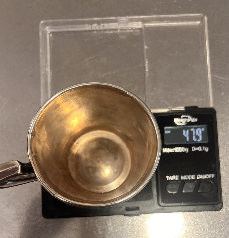 Vintage Baby Birth Cup Sterling Silver.