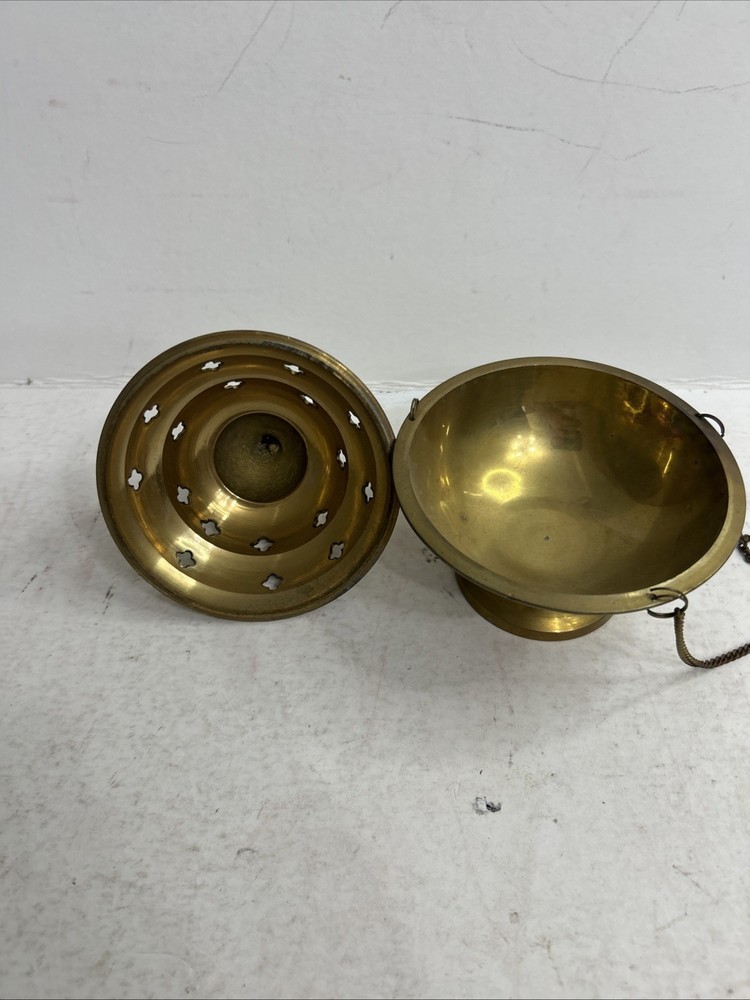 Vintage Brass Hanging Incense Burner