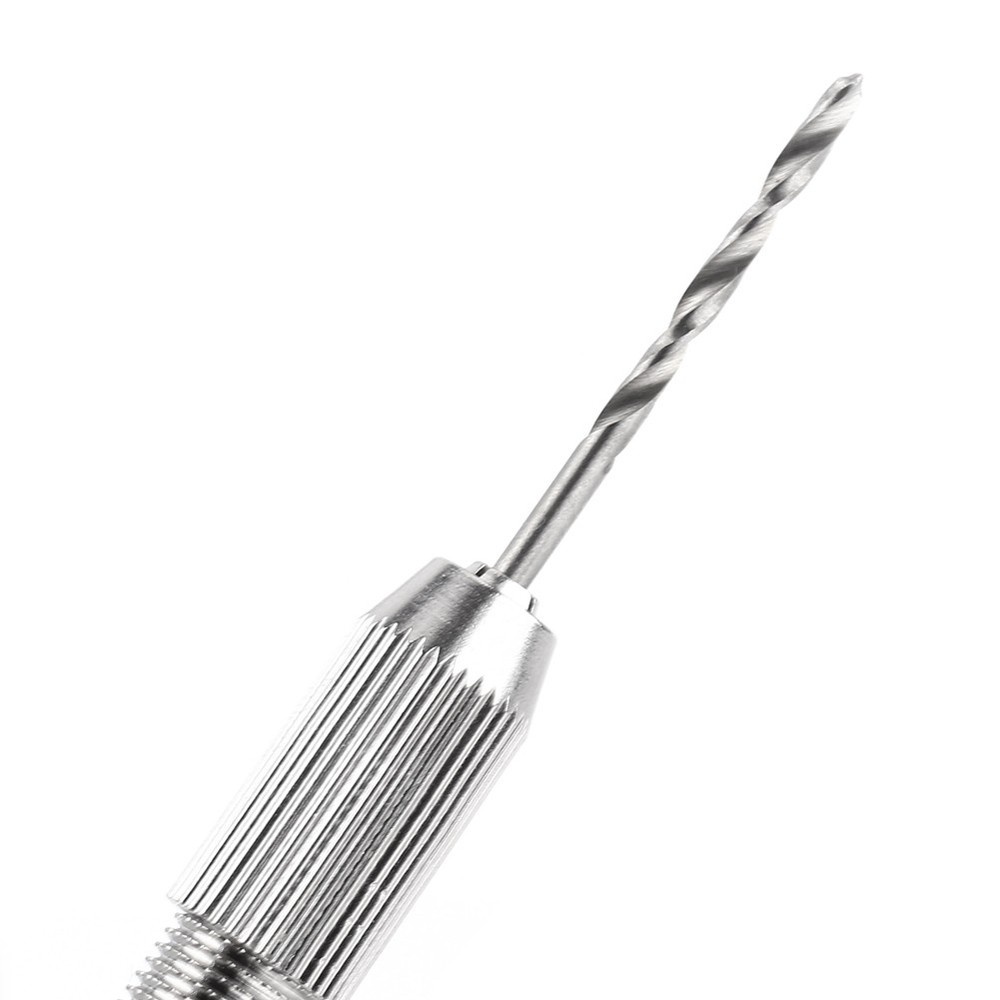 Silver Color Hand Twist Drill With 10 HHS Drill Bits Drilling Tool For PCB New