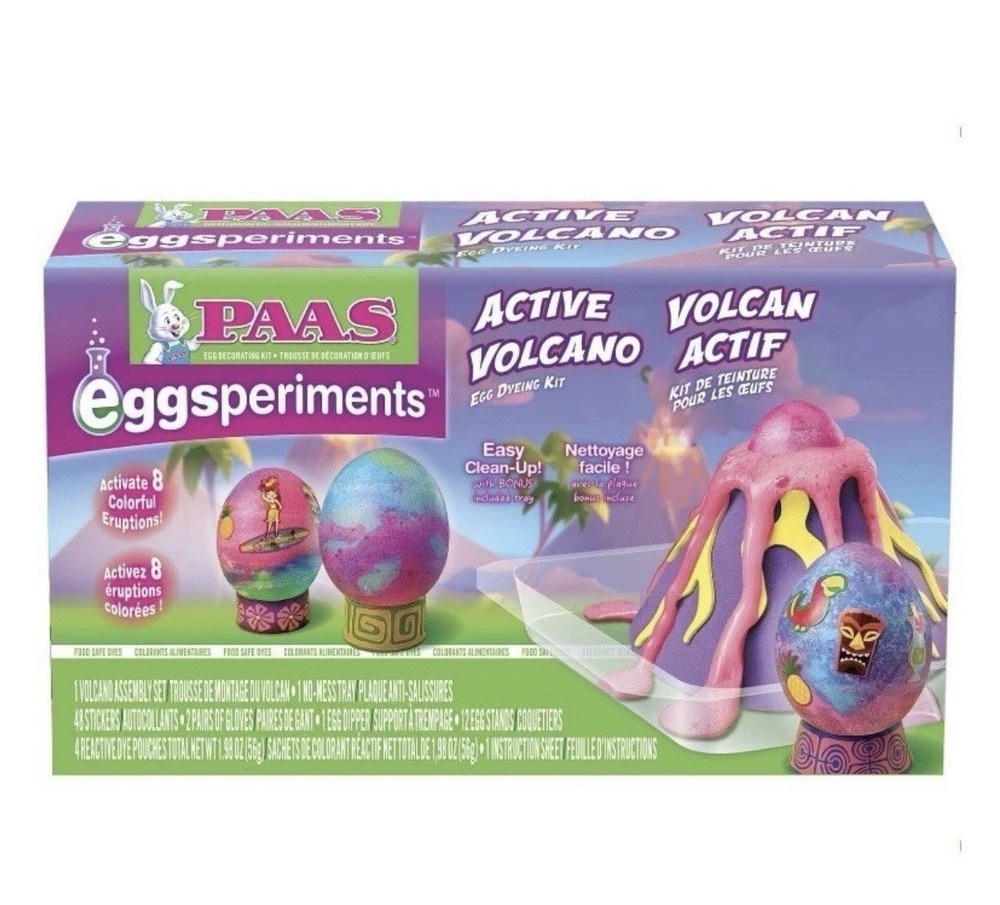 NEW Sealed Paas Easter Egg Eggsperiments Active Volcano Decorating Kit