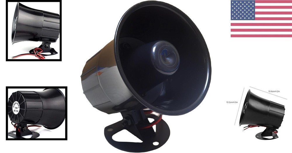 Powerful Blaring Wired Alarm Siren - Versatile - High-Decibel - Security