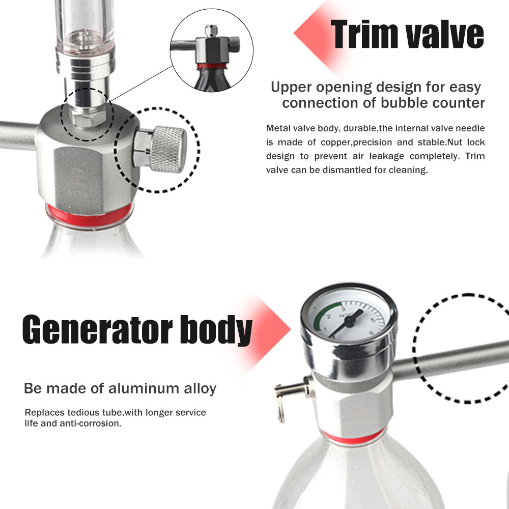 Aquarium DIY CO2 Generator System Kit CO2 Generator System with Solenoid V0X7