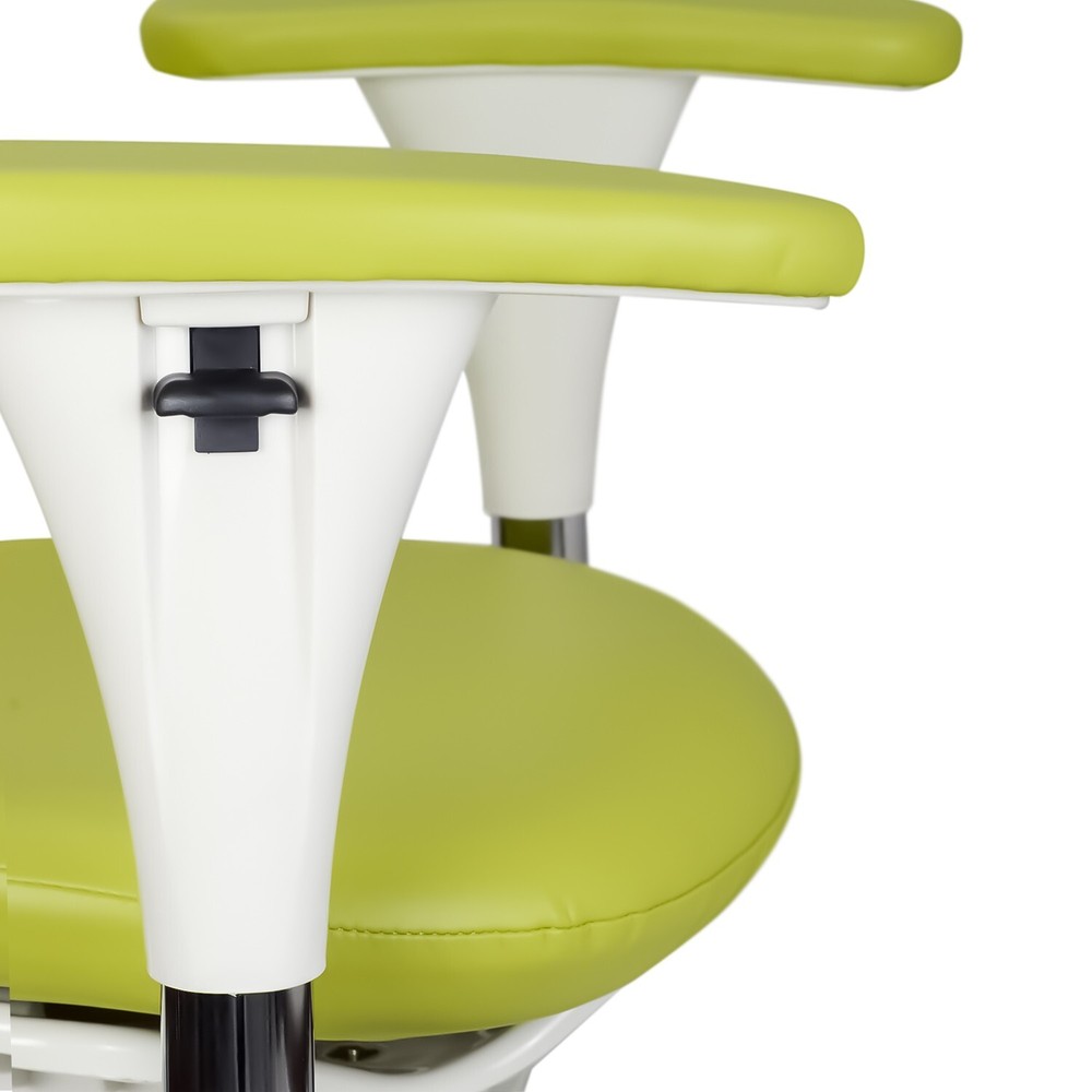 Ergonomic Dental Medical Dynamic Microscope Chair Stool Foot Controlled Green
