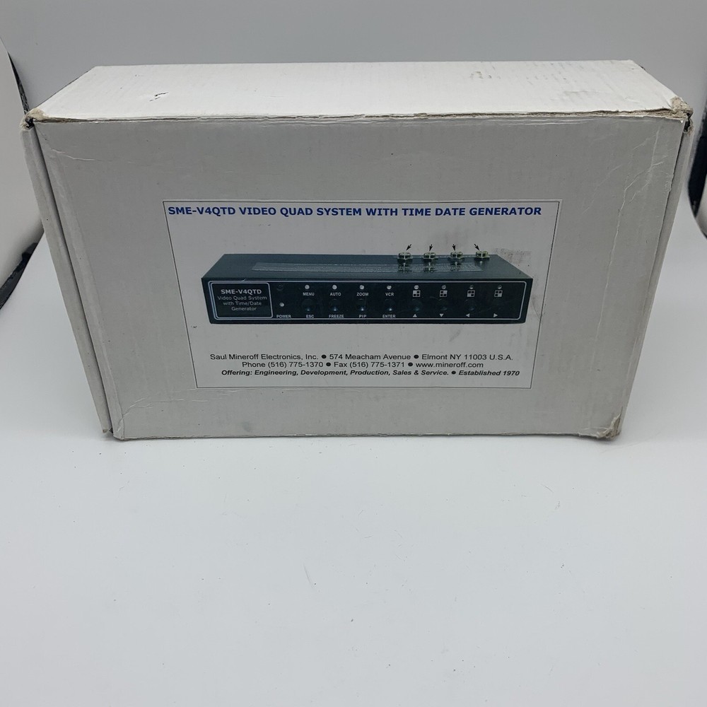 Mineroff  Video Quad System With Time Date Generator SME-V4QTD