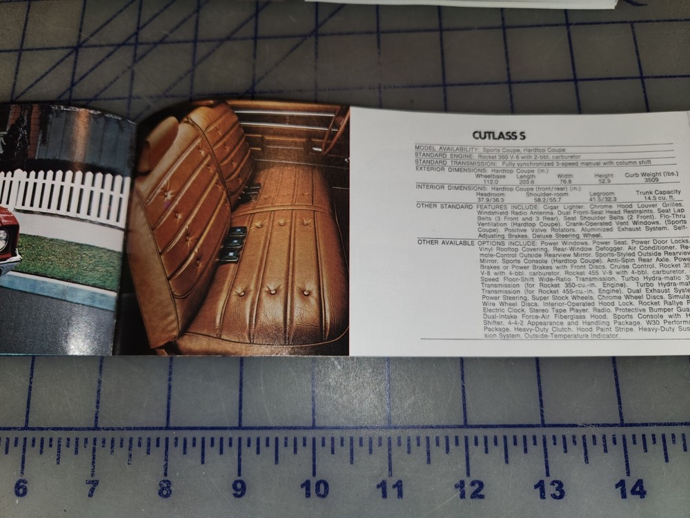 1972 Oldsmobile Brochure Full Line Original