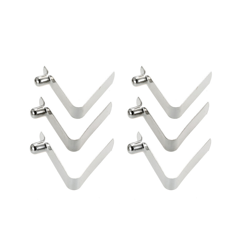 6pcs Kayak Paddle Spring Clips Tent Pole Clips Push Button Spring Snap Clip Y9J9