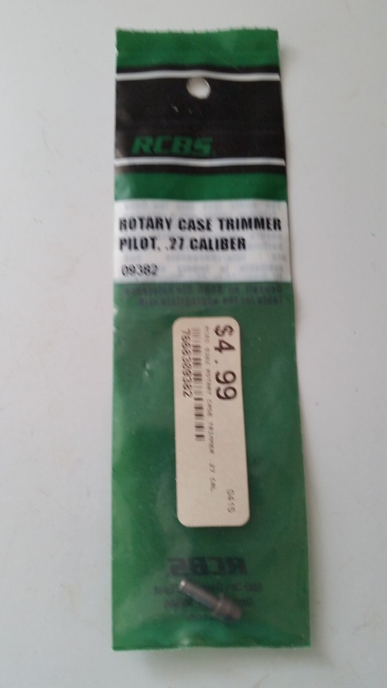 RCBS Rotary Case Trimmer Pilot .27 Caliber Part #09382 NOS