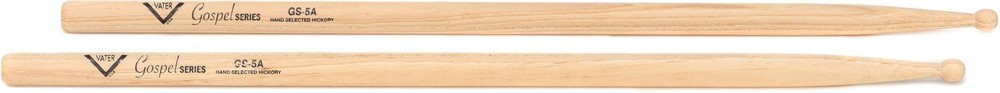 Vater Gospel Drumsticks - 5A - Wood Tip (5-pack) Bundle