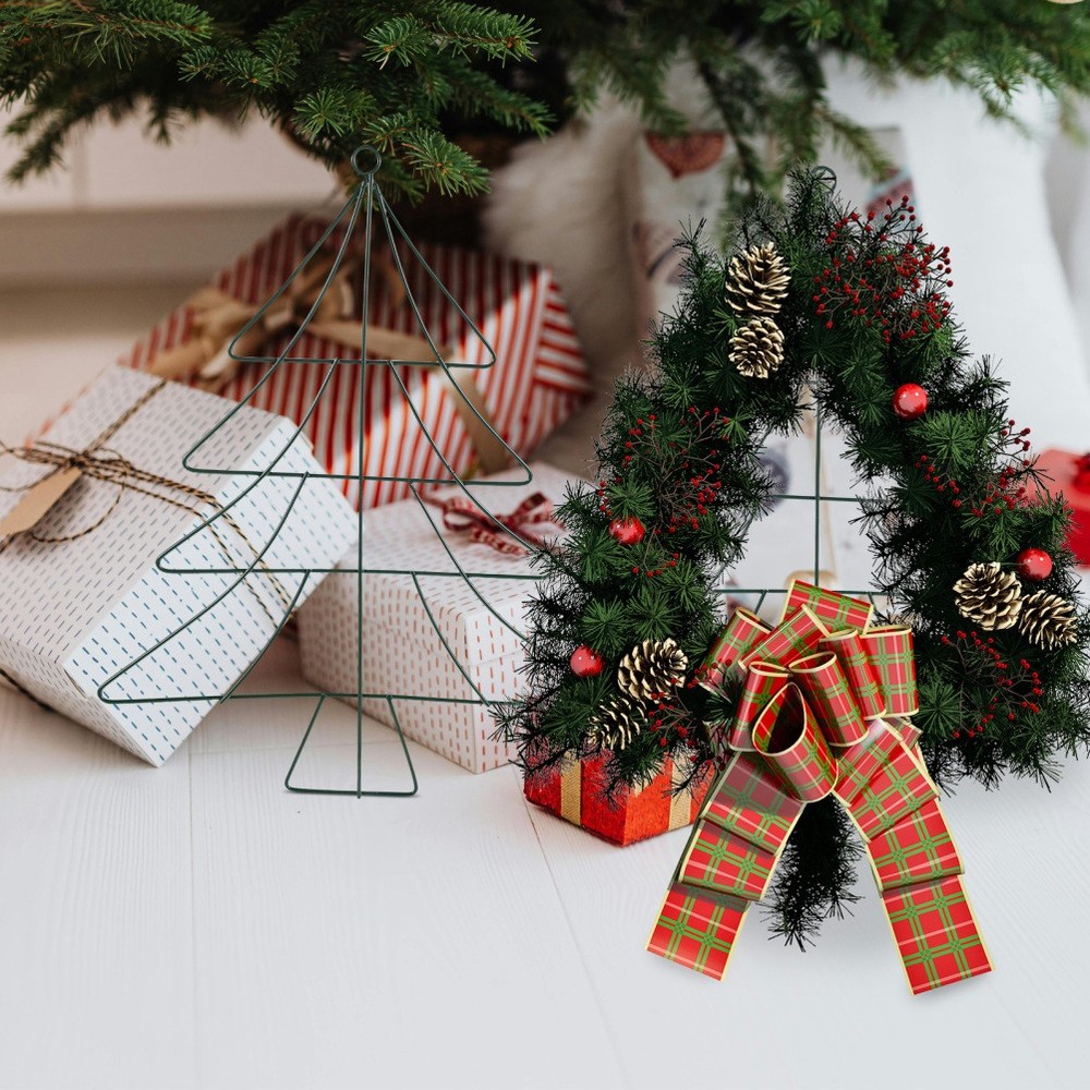 Christmas Tree Yard Decoration Shaped Wreath Form Home Decorative Ornaments