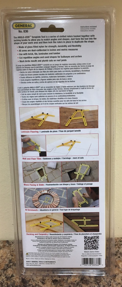 General Tools No. 836 ANGLE-IZER Template Tool