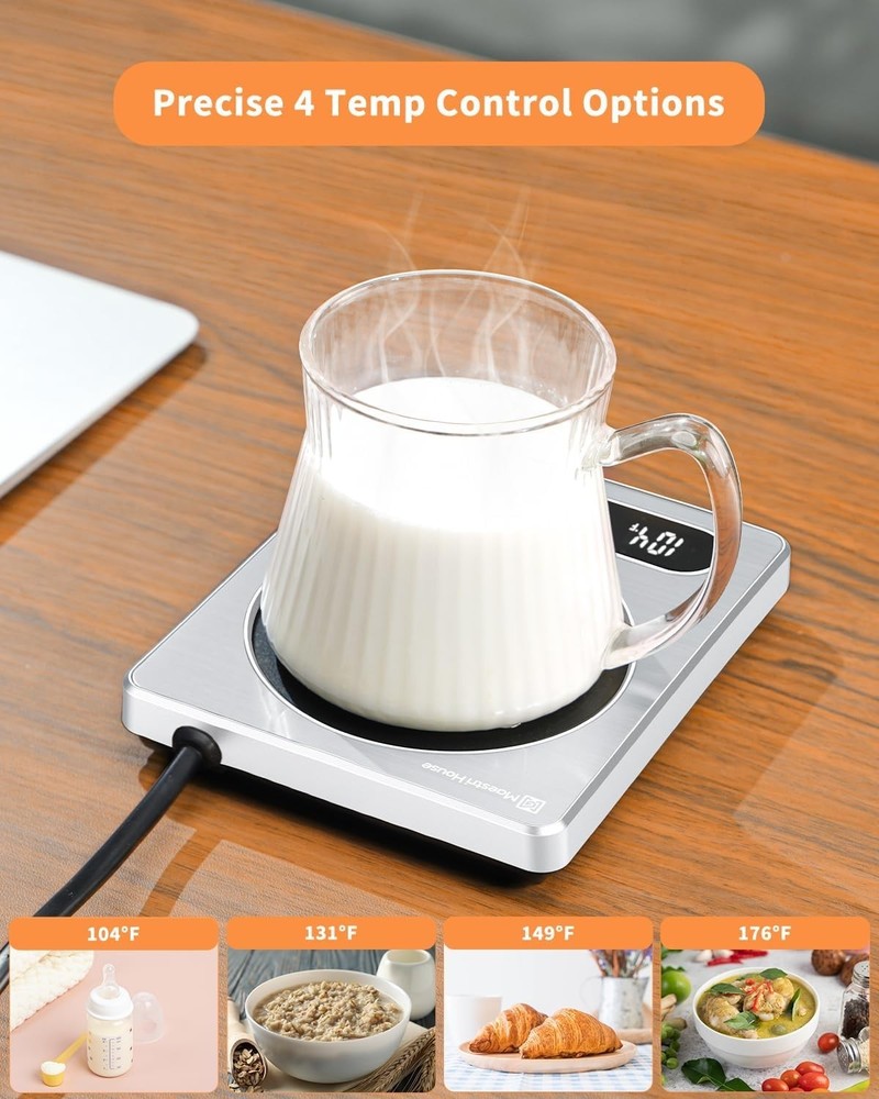 Coffee Mug Warmer 4 Temp Settings 1-12H Timer & Fast Heating Auto Shut Off ...