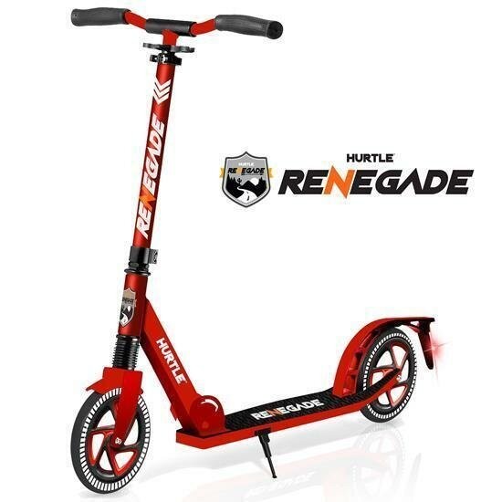 Hurtle Lightweight and Foldable Kick Scooter with High Impact Wheels HURTSRD