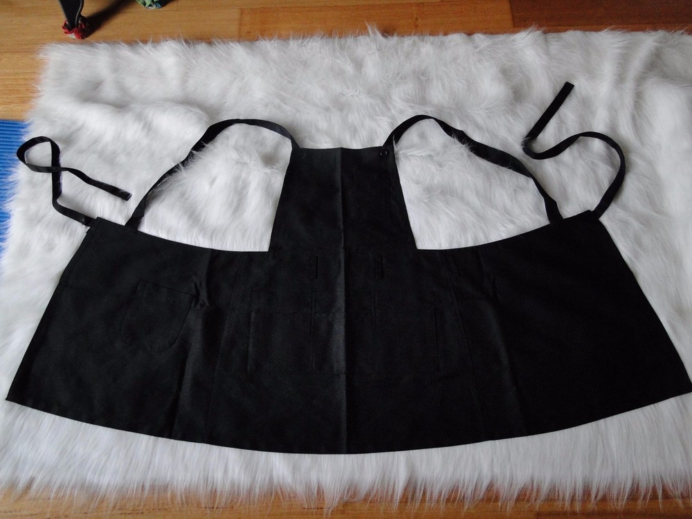 Outstanding Black Multi-Pocket Apron