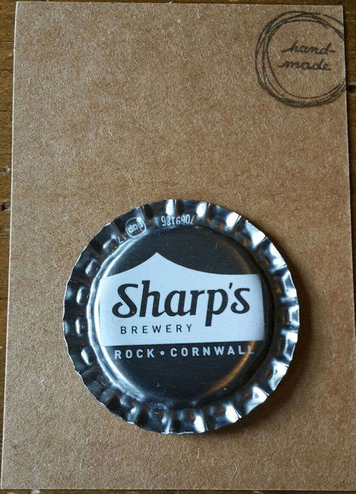 BOTTLE CAP FRIDGE MAGNET SHARP'S BREWERY ROCK CORNWALL