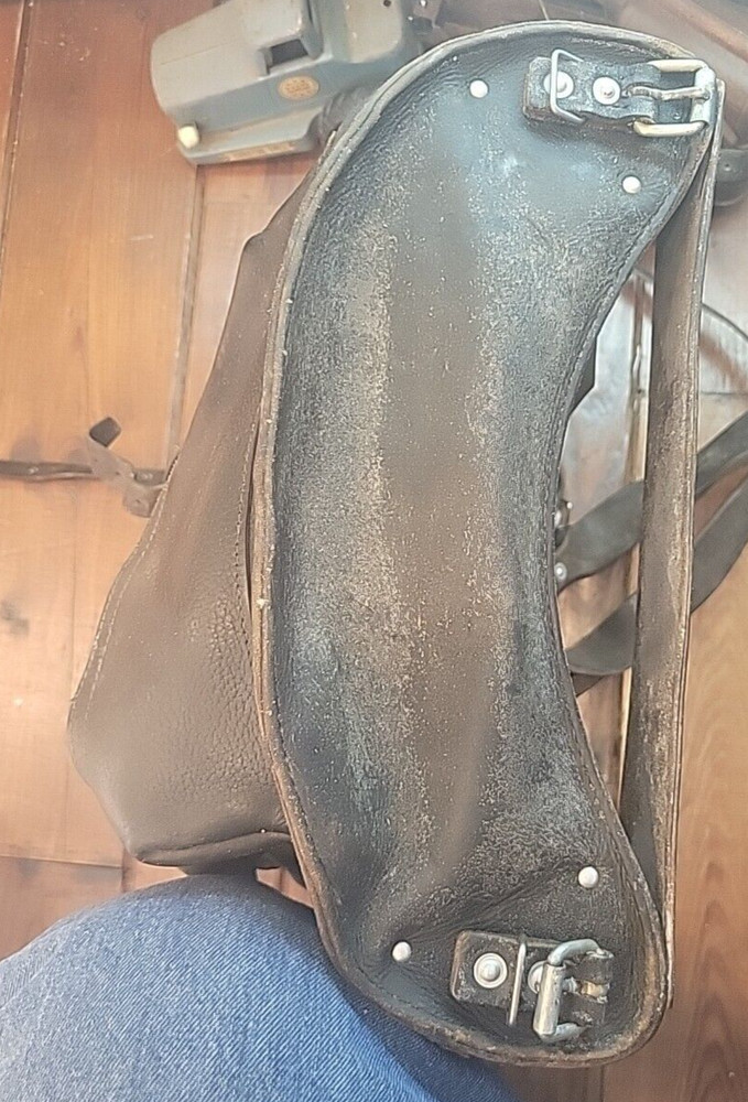 Vintage Swiss Army/Waterproof Backpack/Green/ Leather & Rubberized Material