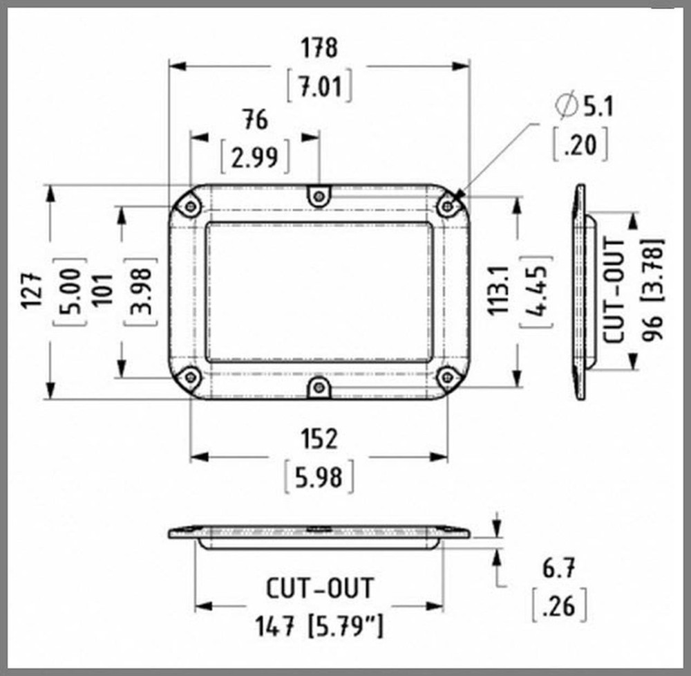 Clearance! Barcode Readable Window Dish Recessed Plastic