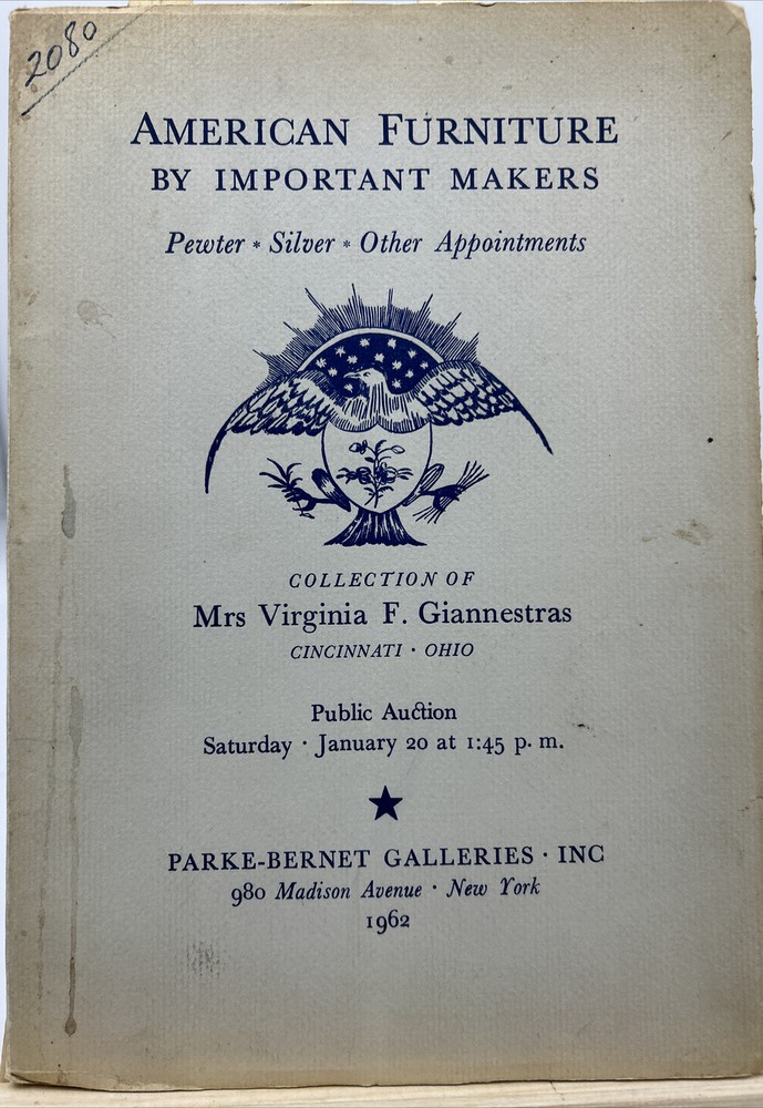 Parke-Bernet Catalog: Virginia Giannestras Collection- 1962