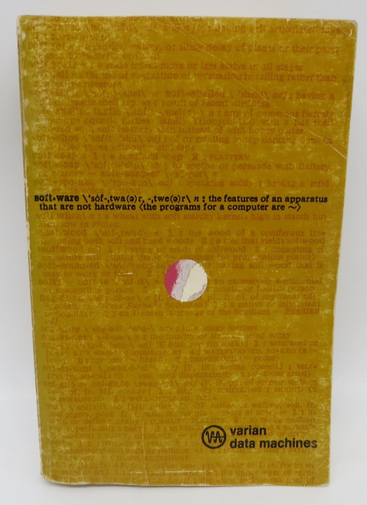 1973 VARIAN DATA MACHINES Varian Software Handbook Volume 1 vintage reference