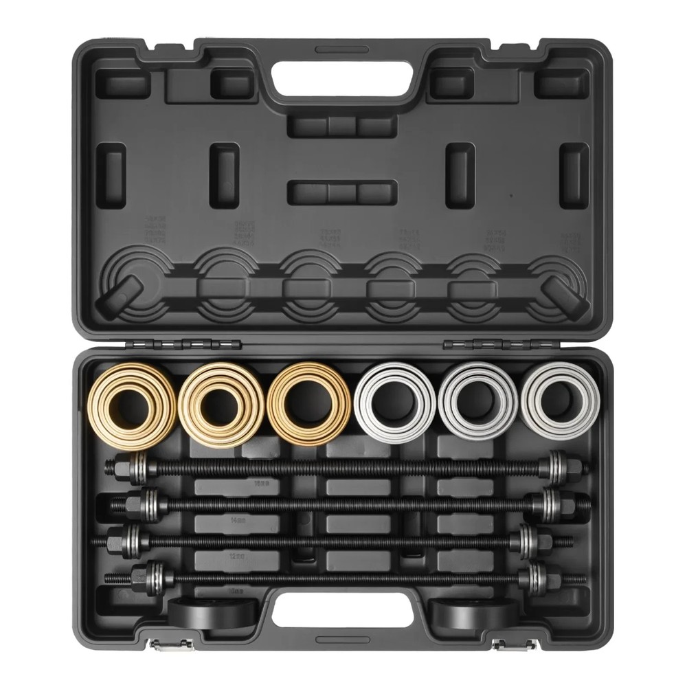 26-Pc Pull & Press Sleeve Kit, Steel Bushing Removal & Install Tools w/Case