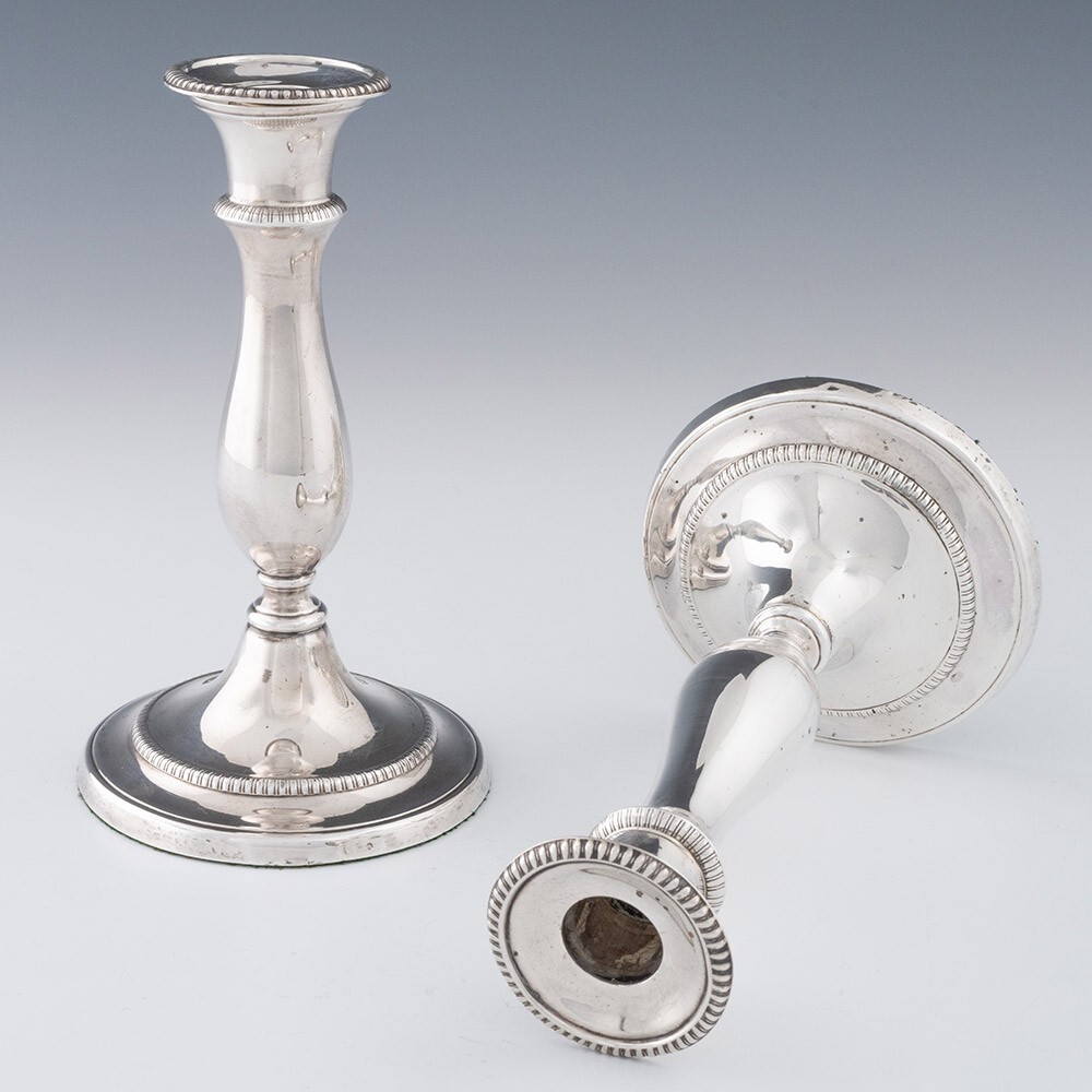 Pair of Regency Silver Candlesticks Sheffield 1811
