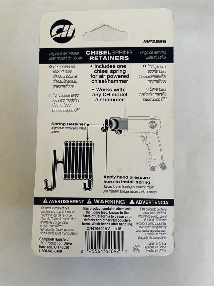 NEW Campbell Hausfeld Air Chisel Spring Retainer - MP2896