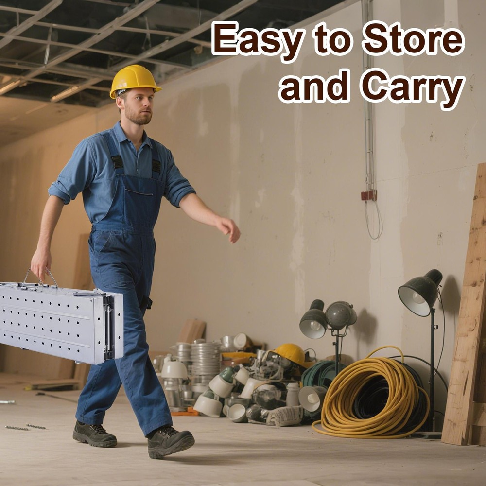 Scaffold Work Platforms Height adjustable 81-114cm Rustproof Work Bench Metal