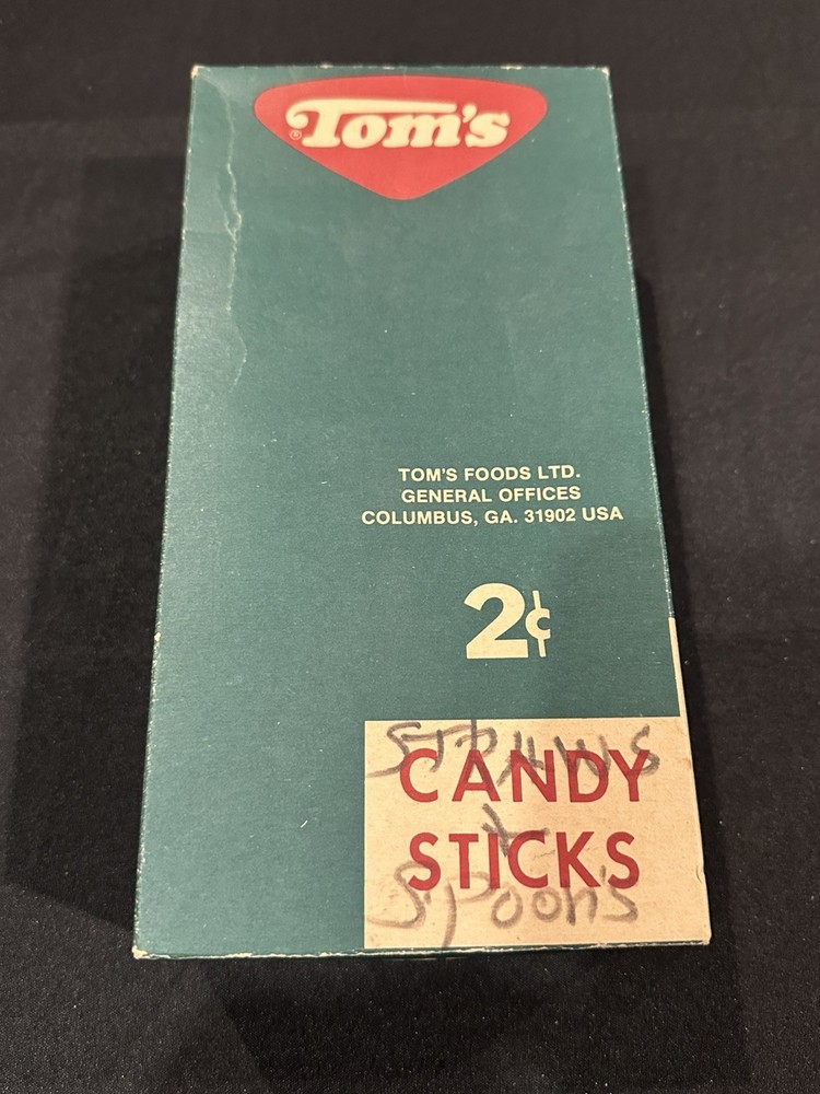 Vintage Advertisement Tom’s Candy Sticks Box