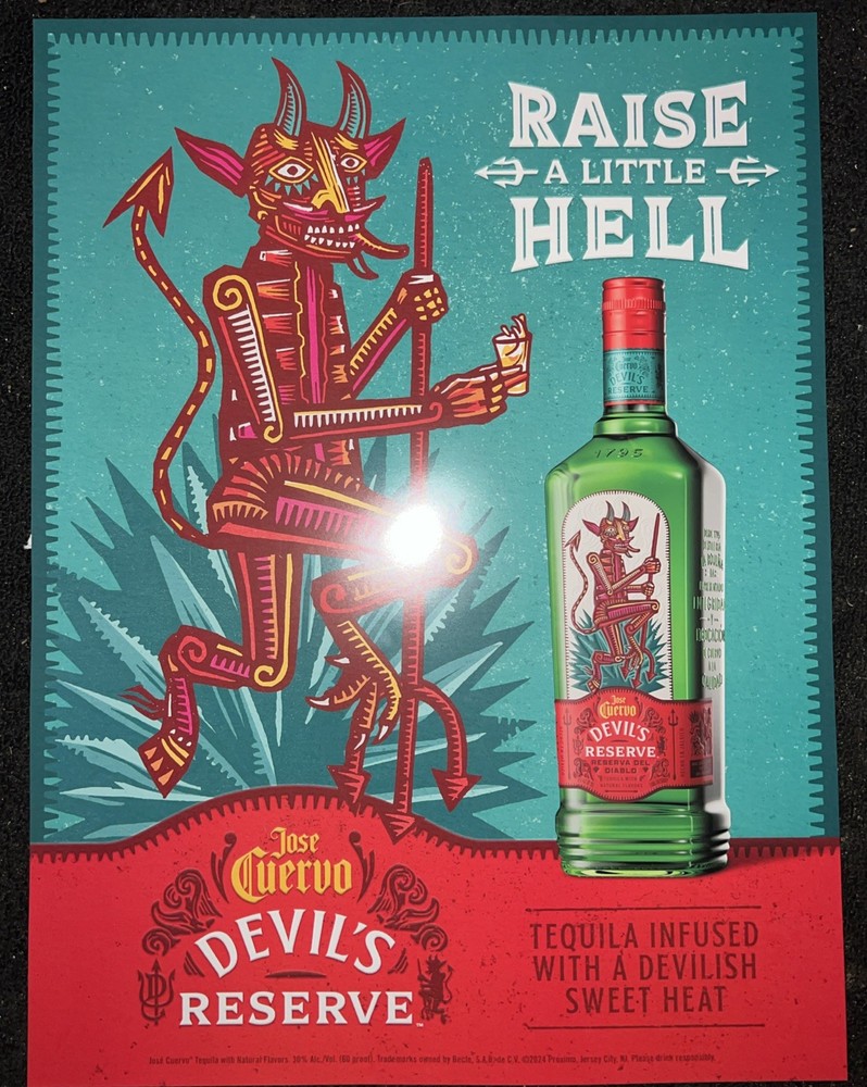 Cuervo Devils Reserve Poster 18 By 24 Inch Double Sided