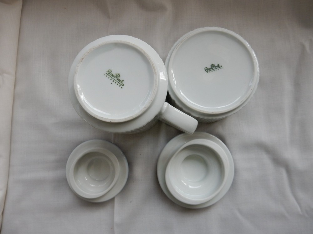 Rosenthal Studio Line Cobalt Blue & White Sugar Bowl & Creamer Germany