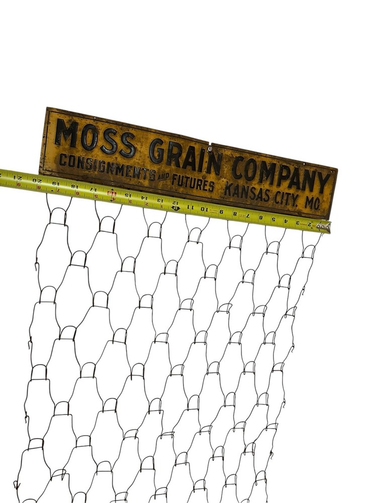 Vintage Moss Grain Co. KC MO Grain Sample Drying Rack Sign Seed Elevator Farm