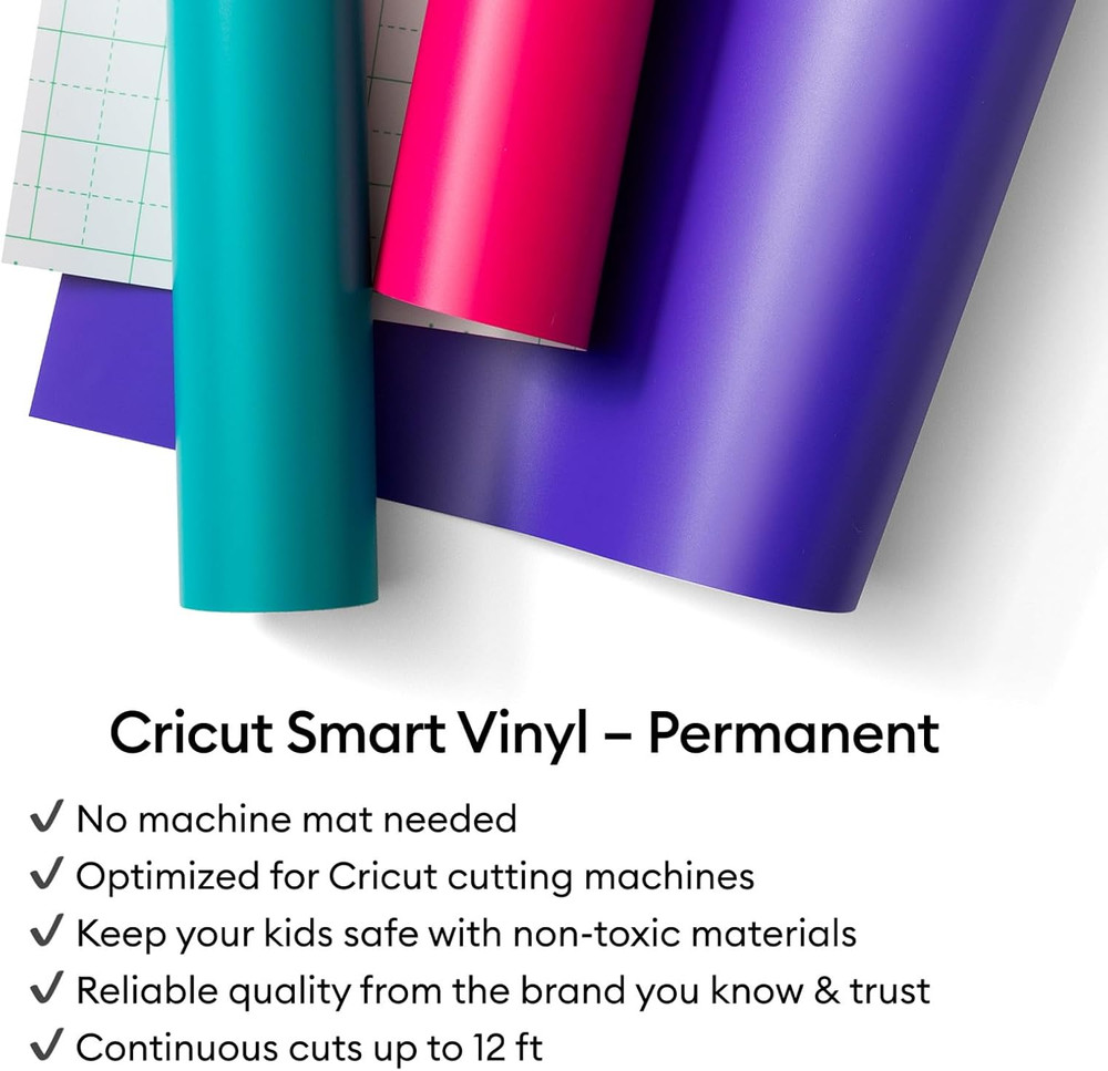 Smart Permanent Vinyl for Joy Xtra Machine, Sampler Pack (9.5In X 24In, 6 Sheets