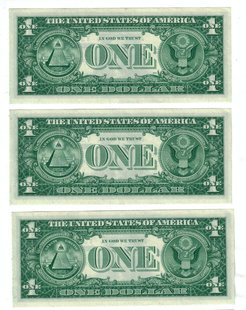 🇺🇸🇺🇸🇺🇸1957 B $1 DOLLAR SILVER CERTIFICATE GEM FR-1621 CONSECUTIVE...