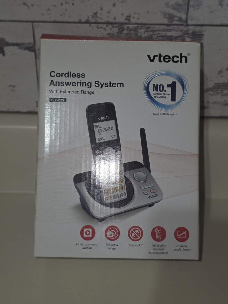 VTech CS5229 Cordless Answering System DECT 6.0 Extended Range Call Block