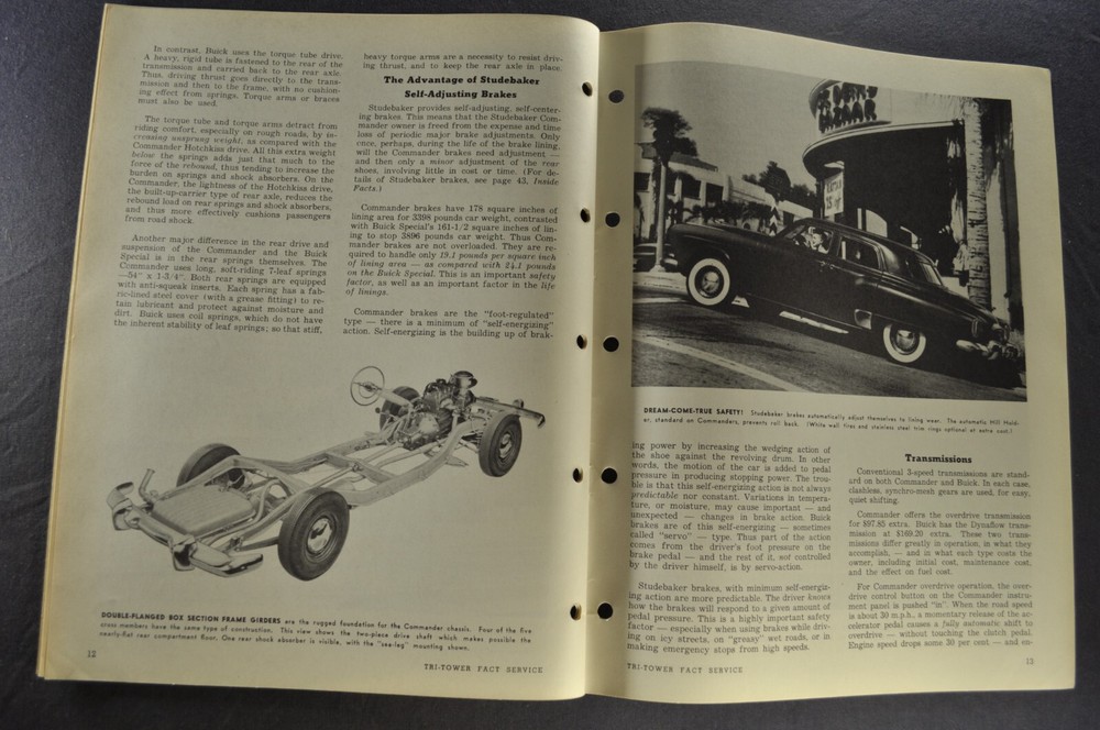 1950 Studebaker Sales Training Bulletin Commander vs Buick Nice Original 50