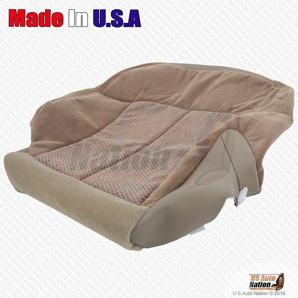 1999 - 2002 Chevy Silverado Front Driver Bottom Cloth Seat Cover Medium Oak Tan