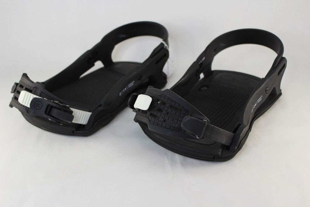 Ride C-8 Snowboard Binding Baseplate Set Size Medium Black with Toe Straps