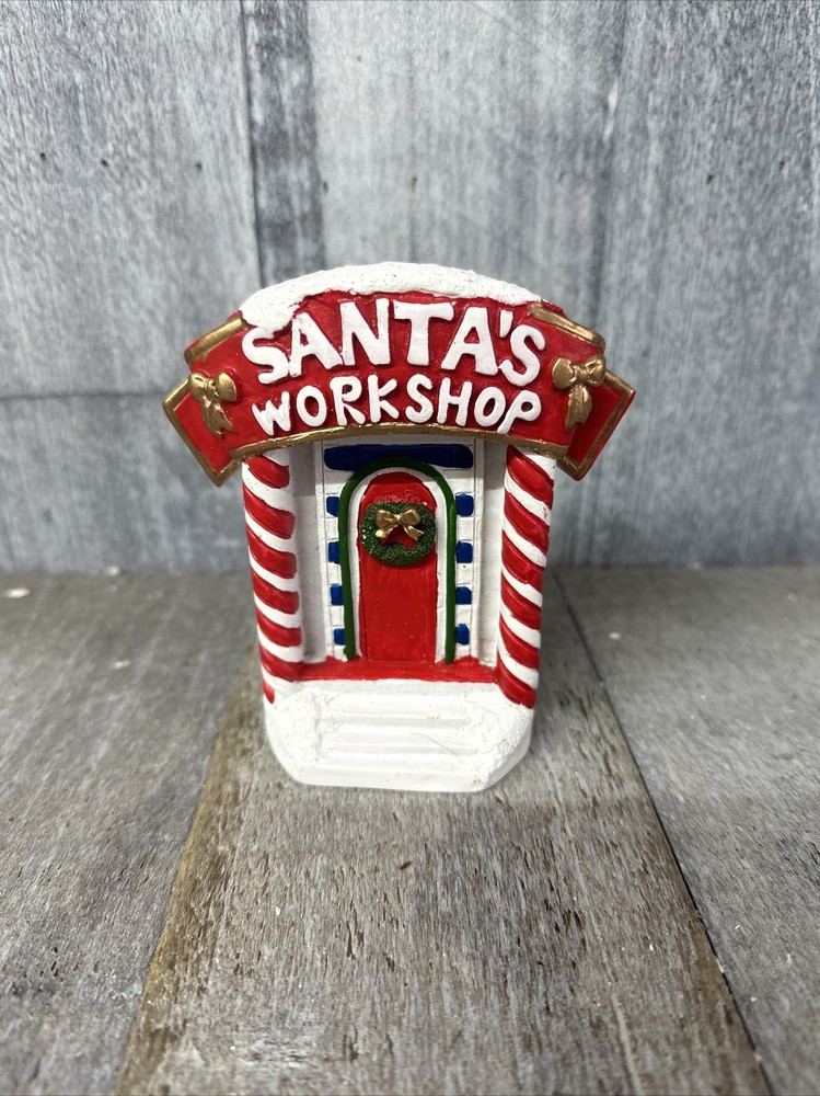 Christmas village santas workshop sign
