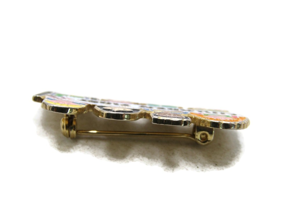Children's First Lettered Pin Gold Tone
