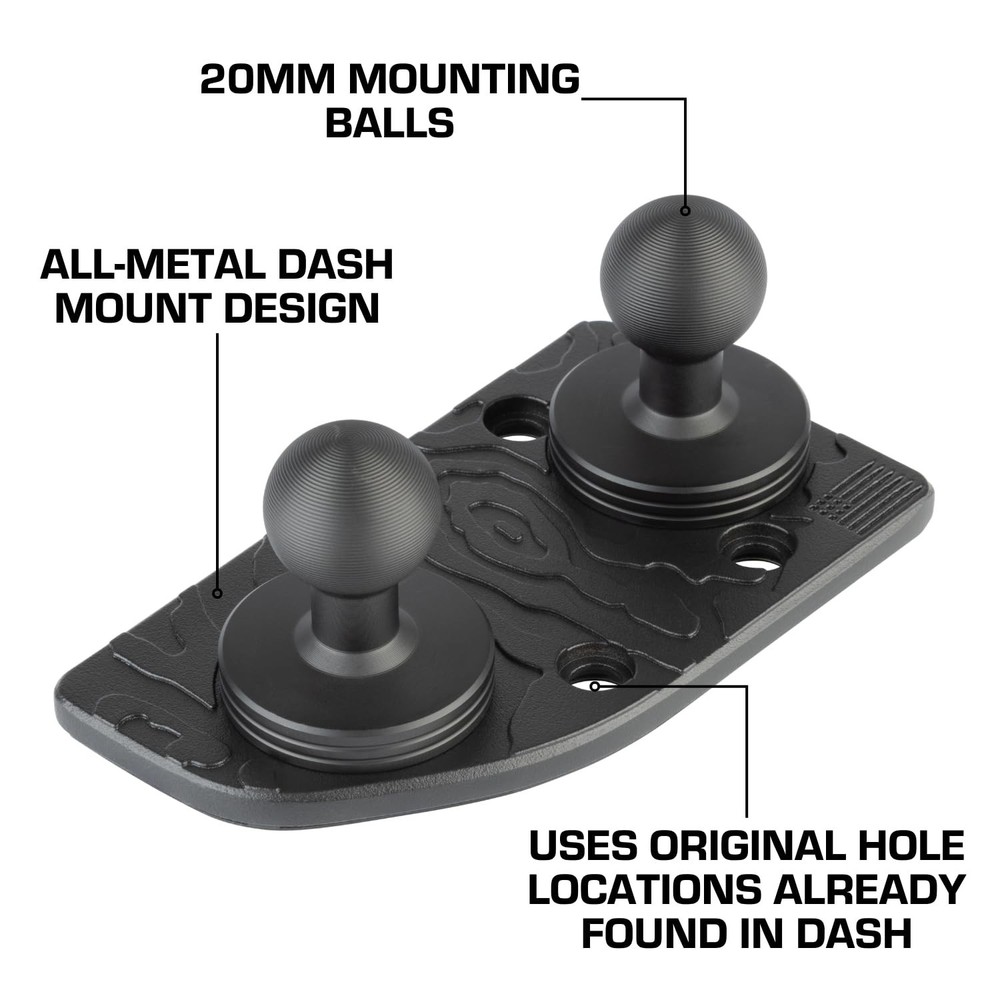 Bulletpoint Metal Dash Mount Cell Phone Holder & Action Camera Bracket Compat...