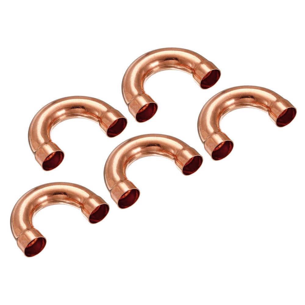 5 x U Shape Elbow 180 Degree Copper Pipe Fitting Sweat Solder Connection 3/4" ID
