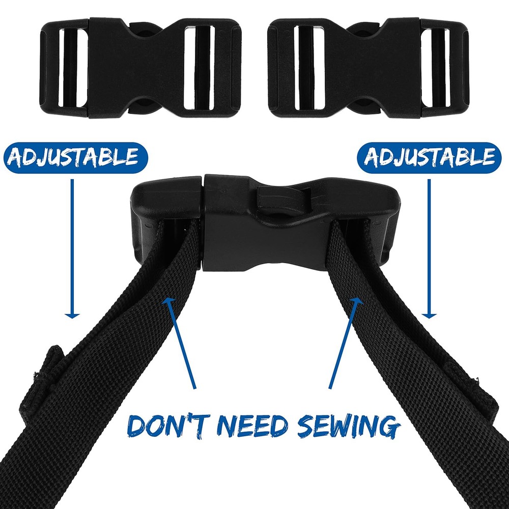 Plastic Buckle Clips for 1 Inch Straps, 2 Pack 1" Quick Side Release Buckles