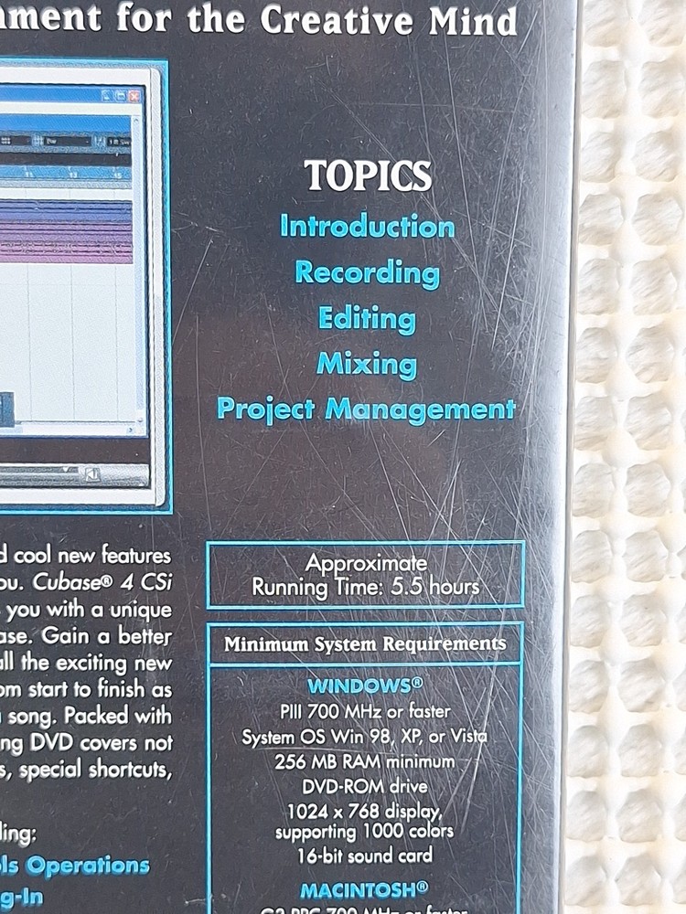 Cubase 4 CSi Master Advanced Digital Audio Workstation Training Interactive CD