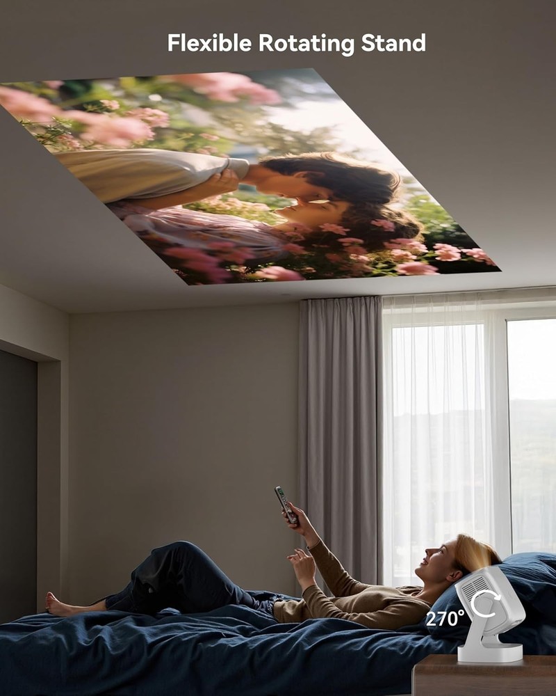 Smart Projector with WiFi and Bluetooth, Outdoor Projectors Bundle