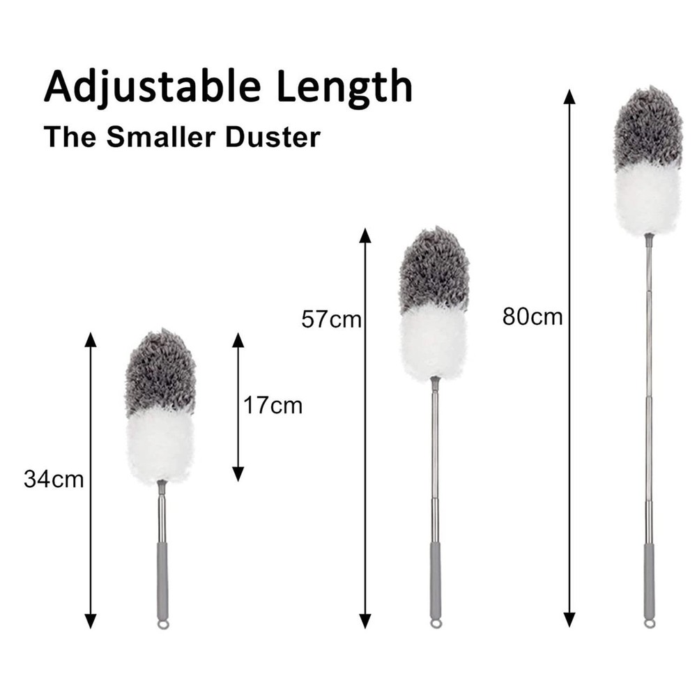 BOOMJOY Microfiber Feather Duster with Extendable Pole and Bendable Head, 100...