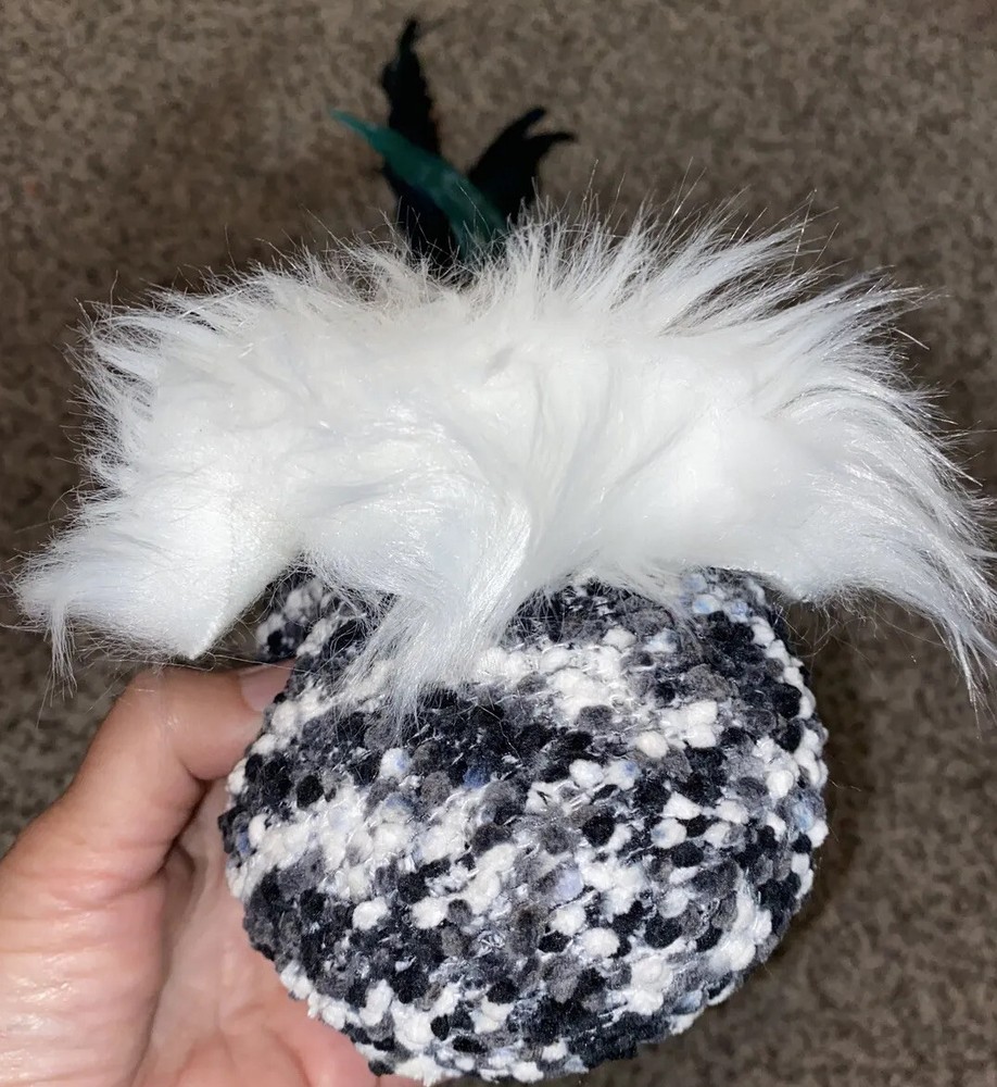 Gnome Handmade 8” Sock Gnome white faceless beard beanbag feathers for a hat EUC