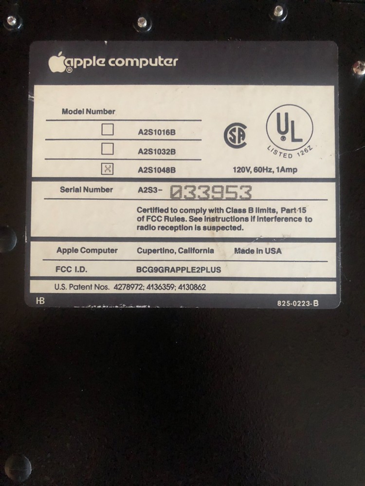 BELL & HOWELL APPLE II PLUS (A2S1) “DARTH VADER” COMPUTER SYSTEM