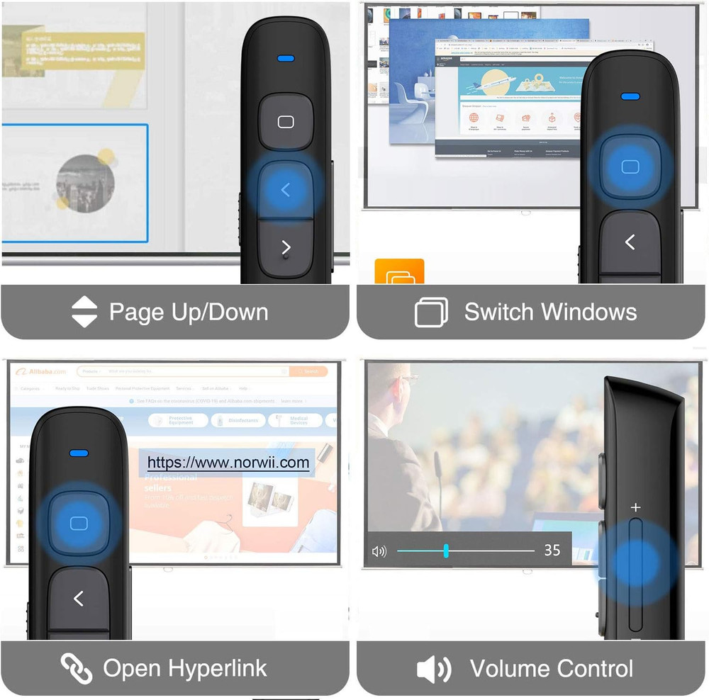 N29 Presentation Clicker Slide Pointer Clicker for Powerpoint Presentations, Wir