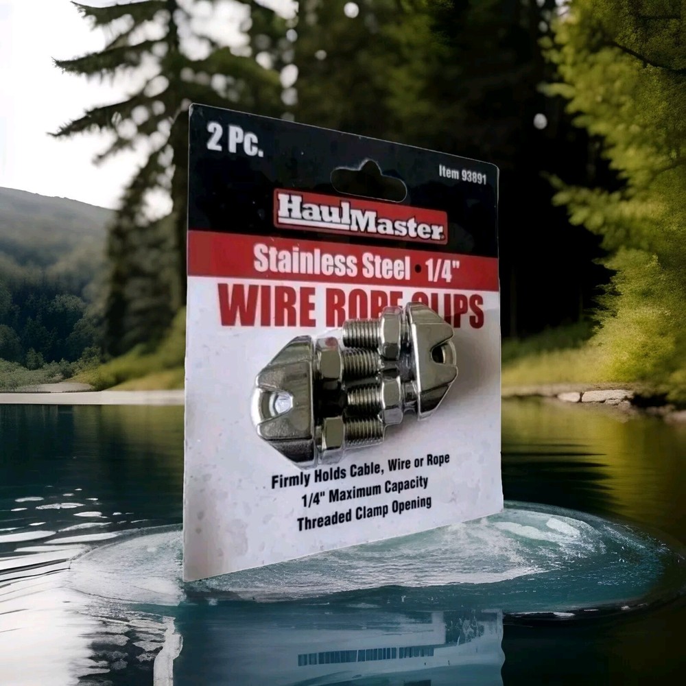 Haul-Master 1/4" Wire Rope Clips 2pc. #93891 New!