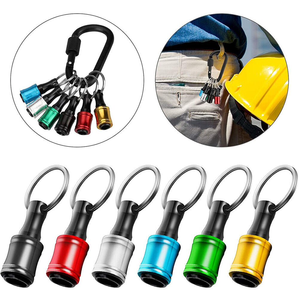 1/4" Hex Shank Quick Release Keychain Screwdriver Drill Bit Holder Bit Set LOT